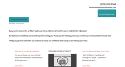 Desktop Screenshot of passionatehorsemanship.com